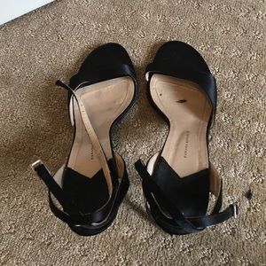 Strappy satin sandals